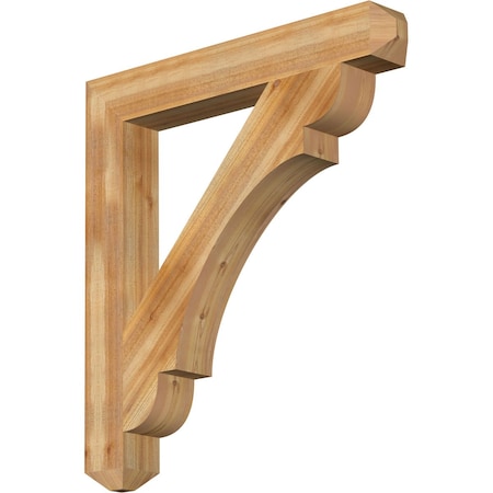 Ekena Millwork Olympic Craftsman Rough Sawn Bracket, Western Red Cedar, 6"W x 44"D x 48"H BKT06X44X48OLY04RWR